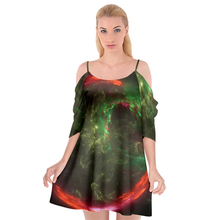 Space Cosmos Galaxy Universe Sky Cutout Spaghetti Strap Chiffon Dress