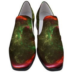 Space Cosmos Galaxy Universe Sky Women Slip On Heel Loafers by Wegoenart