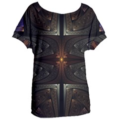 Fractal Artwork Abstract Fantasy Women s Oversized Tee by Wegoenart