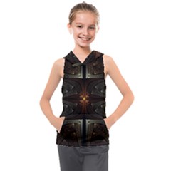 Fractal Artwork Abstract Fantasy Kids  Sleeveless Hoodie by Wegoenart