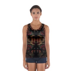 Fractal Fantasy Texture Pattern Sport Tank Top  by Wegoenart