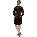 Fractal Fantasy Texture Pattern Long Sleeve Hoodie Dress View2