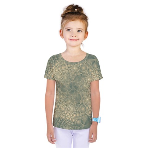 Fractal Abstract Background Pattern Kids  One Piece Tee by Wegoenart