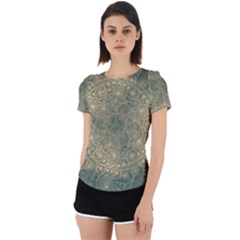 Fractal Abstract Background Pattern Back Cut Out Sport Tee