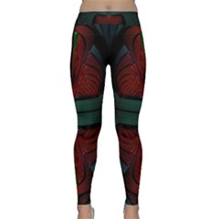 Fractal Abstract Background Pattern Classic Yoga Leggings by Wegoenart