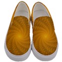 Fractal Abstract Background Pattern Gold Golden Yellow Men s Canvas Slip Ons View1