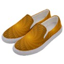 Fractal Abstract Background Pattern Gold Golden Yellow Men s Canvas Slip Ons View2