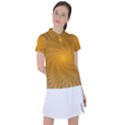 Fractal Abstract Background Pattern Gold Golden Yellow Women s Polo Tee View1