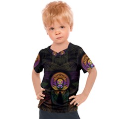 Fractal Abstract Background Pattern Kids  Sports Tee