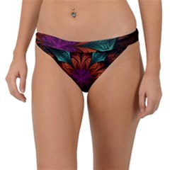 Fractal Flower Fantasy Floral Band Bikini Bottom by Wegoenart