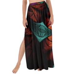 Fractal Flower Fantasy Floral Maxi Chiffon Tie-up Sarong by Wegoenart