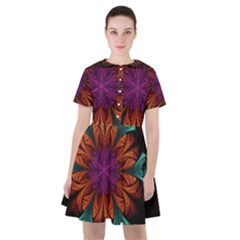 Fractal Flower Fantasy Floral Sailor Dress by Wegoenart