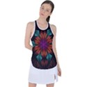 Fractal Flower Fantasy Floral Racer Back Mesh Tank Top View1