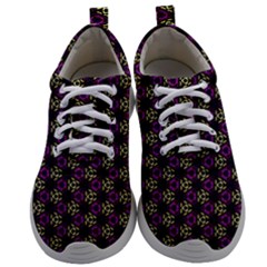 Wallpaper Floral Pattern Purple Mens Athletic Shoes by Wegoenart