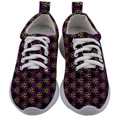 Wallpaper Floral Pattern Purple Kids Athletic Shoes by Wegoenart