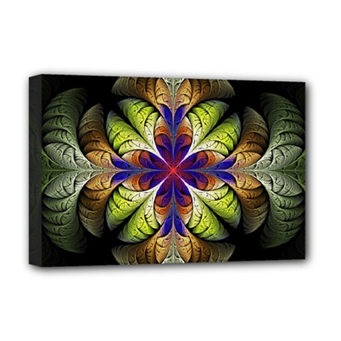 Fractal Flower Fantasy Design Deluxe Canvas 18  X 12  (stretched) by Wegoenart