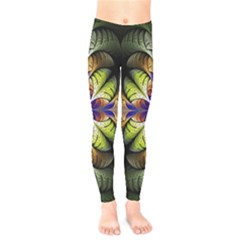 Fractal Flower Fantasy Design Kids  Leggings by Wegoenart