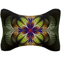 Fractal Flower Fantasy Design Seat Head Rest Cushion by Wegoenart