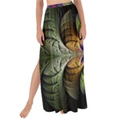 Fractal Flower Fantasy Design Maxi Chiffon Tie-up Sarong by Wegoenart