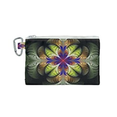 Fractal Flower Fantasy Design Canvas Cosmetic Bag (small) by Wegoenart