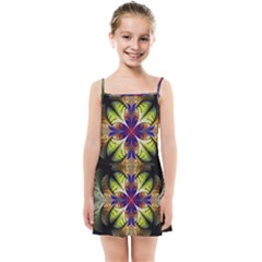 Fractal Flower Fantasy Design Kids  Summer Sun Dress by Wegoenart