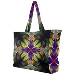 Fractal Flower Fantasy Design Simple Shoulder Bag by Wegoenart