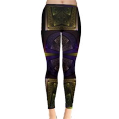 Fractal Fantasy Design Texture Inside Out Leggings by Wegoenart