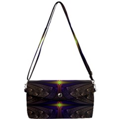 Fractal Fantasy Design Texture Removable Strap Clutch Bag