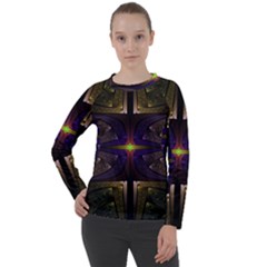 Fractal Fantasy Design Texture Women s Long Sleeve Raglan Tee