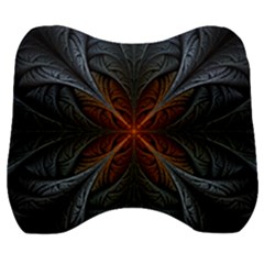 Art Abstract Fractal Pattern Velour Head Support Cushion by Wegoenart