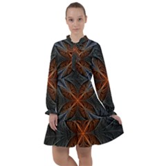 Art Abstract Fractal Pattern All Frills Chiffon Dress