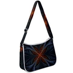 Art Abstract Fractal Pattern Zip Up Shoulder Bag by Wegoenart