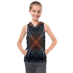 Art Abstract Fractal Pattern Kids  Sleeveless Hoodie