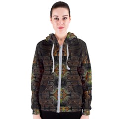 Fractal Fantasy Mystic Design Women s Zipper Hoodie by Wegoenart