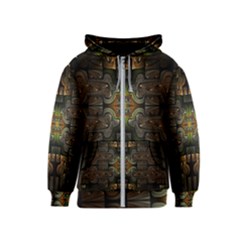 Fractal Fantasy Mystic Design Kids  Zipper Hoodie by Wegoenart