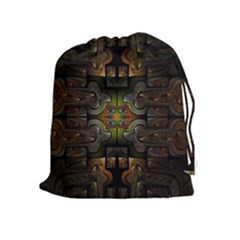 Fractal Fantasy Mystic Design Drawstring Pouch (xl) by Wegoenart