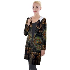 Fractal Fantasy Mystic Design Hooded Pocket Cardigan by Wegoenart