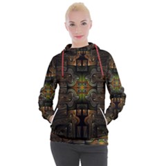 Fractal Fantasy Mystic Design Women s Hooded Pullover by Wegoenart