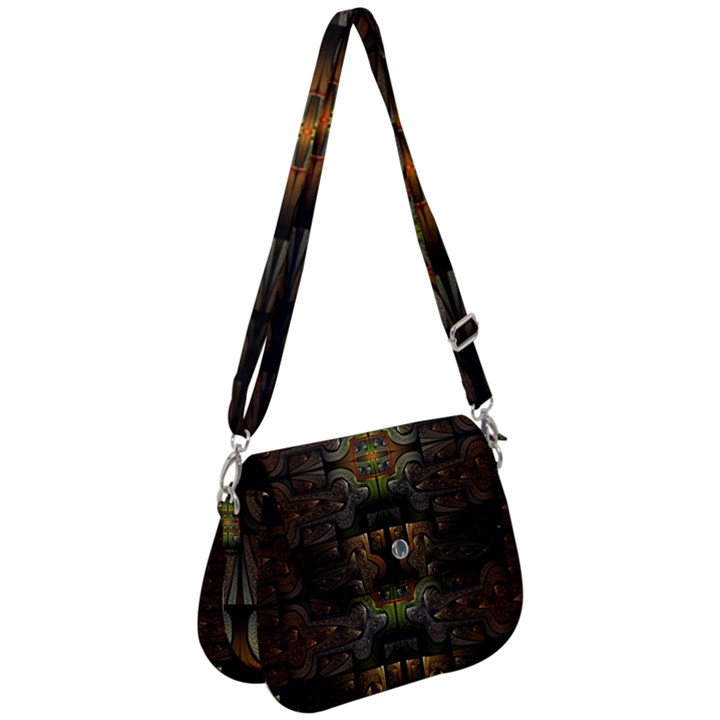 Fractal Fantasy Mystic Design Saddle Handbag