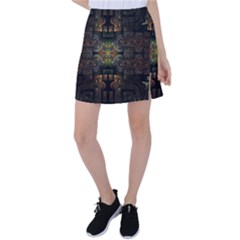 Fractal Fantasy Mystic Design Tennis Skirt