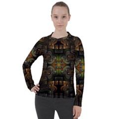 Fractal Fantasy Mystic Design Women s Pique Long Sleeve Tee