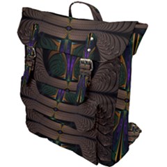 Fractal Abstract Background Pattern Buckle Up Backpack