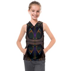 Fractal Abstract Background Pattern Kids  Sleeveless Hoodie