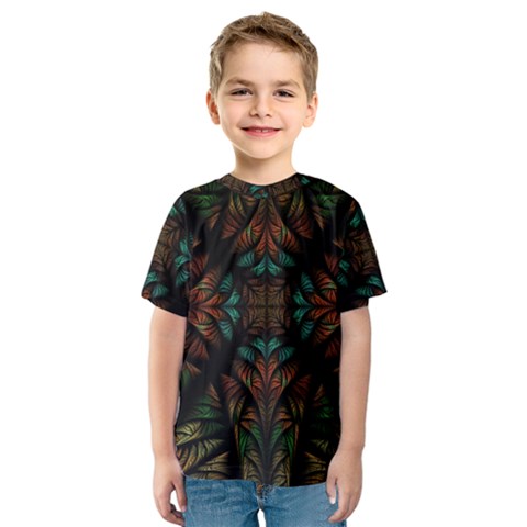 Fractal Fantasy Design Texture Kids  Sport Mesh Tee by Wegoenart