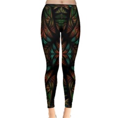 Fractal Fantasy Design Texture Inside Out Leggings by Wegoenart