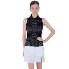 Fractal Fantasy Design Texture Women s Sleeveless Polo Tee by Wegoenart