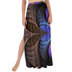 Fractal Flower Fantasy Floral Maxi Chiffon Tie-up Sarong by Wegoenart