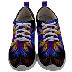 Fractal Flower Fantasy Floral Mens Athletic Shoes by Wegoenart