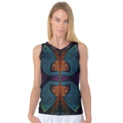 Art Abstract Fractal Pattern Women s Basketball Tank Top by Wegoenart