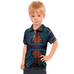 Art Abstract Fractal Pattern Kids  Polo Tee